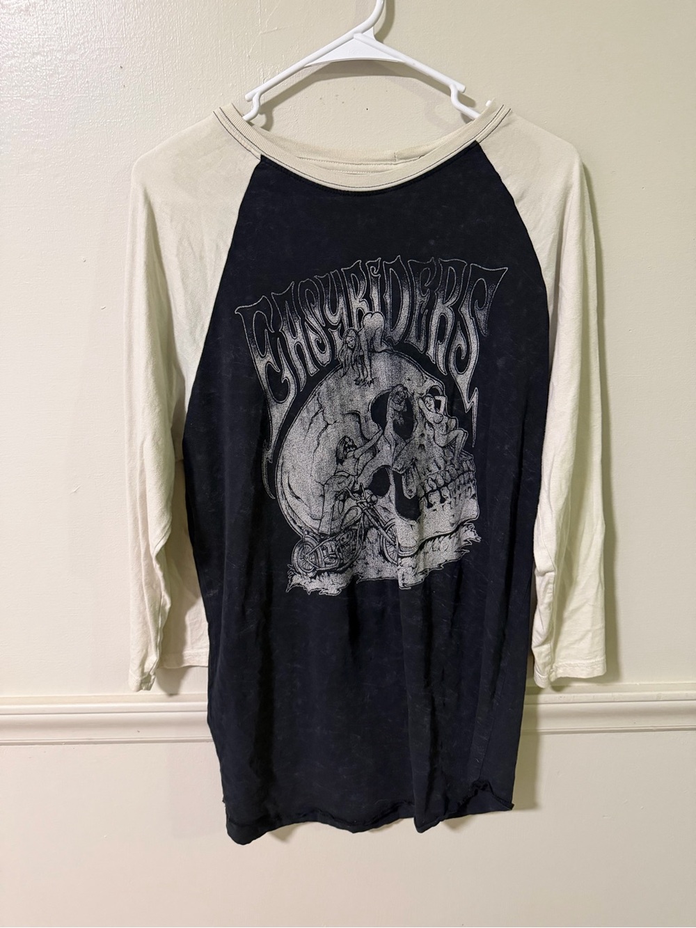 Affliction Easy Riders BlackSkull Graphic Long Sleeve Tee